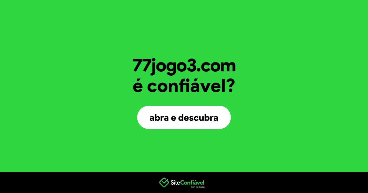 O site 77jogo3.com é confiável?