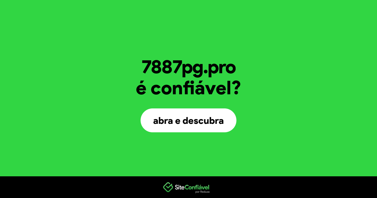 O site 7887pg.pro é confiável?