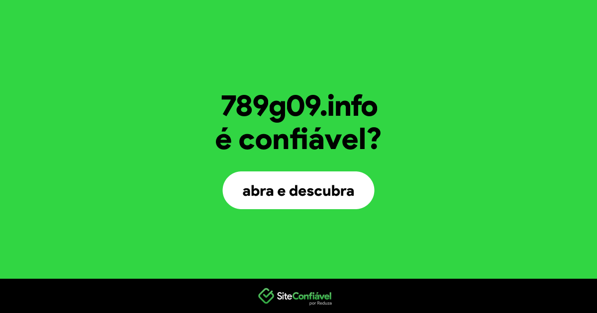 O site 789g09.info é confiável?