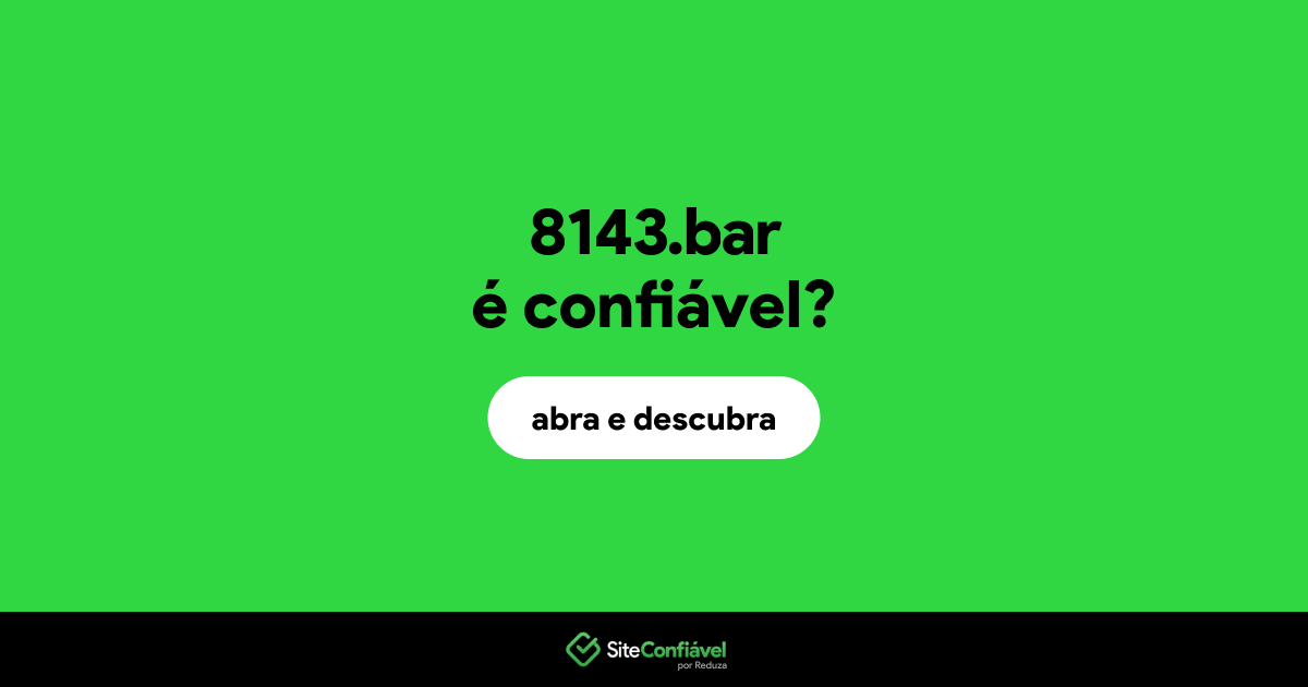 O site 8143.bar é confiável?