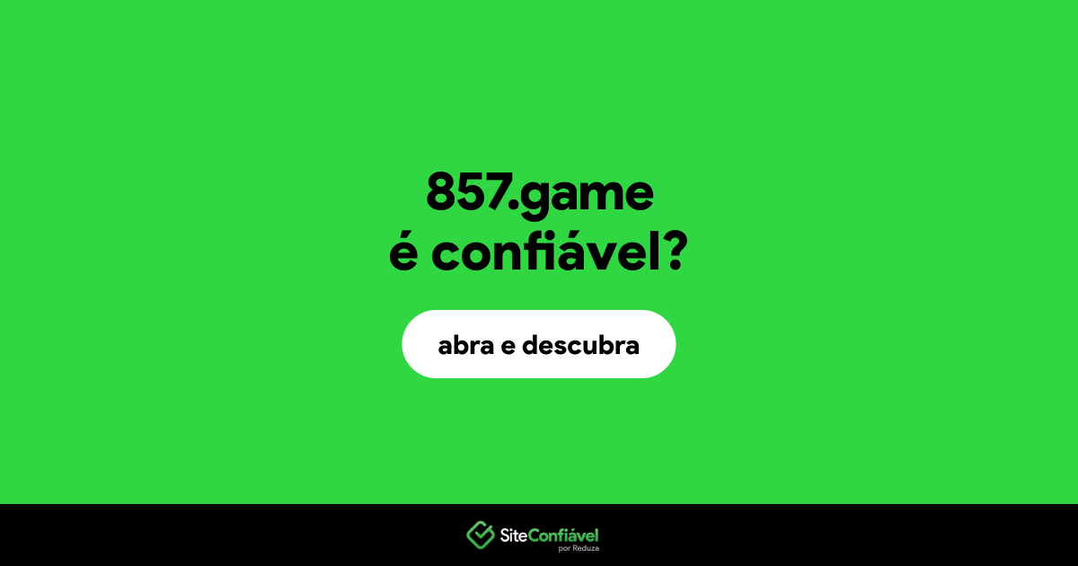 O site 857.game é confiável?