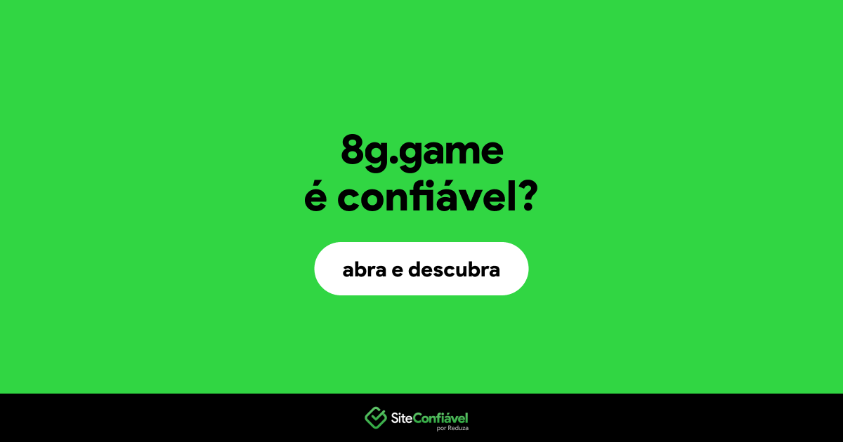 O site 8g.game é confiável?