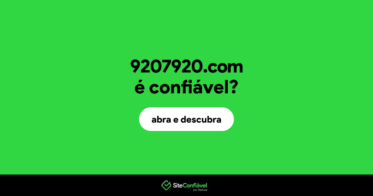 O site 9207920.com é confiável?