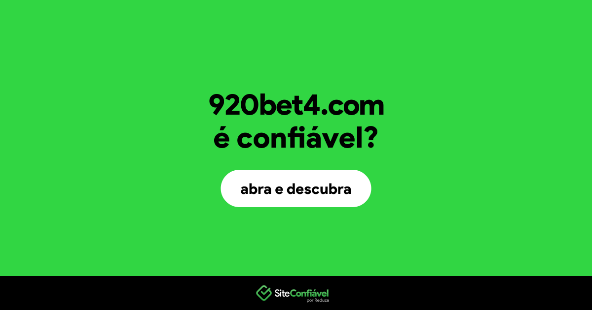 O site 920bet4.com é confiável?