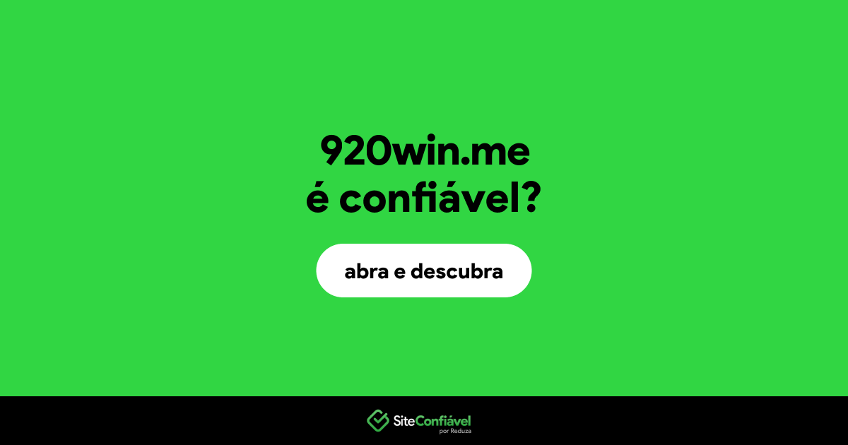 O site 920win.me é confiável?