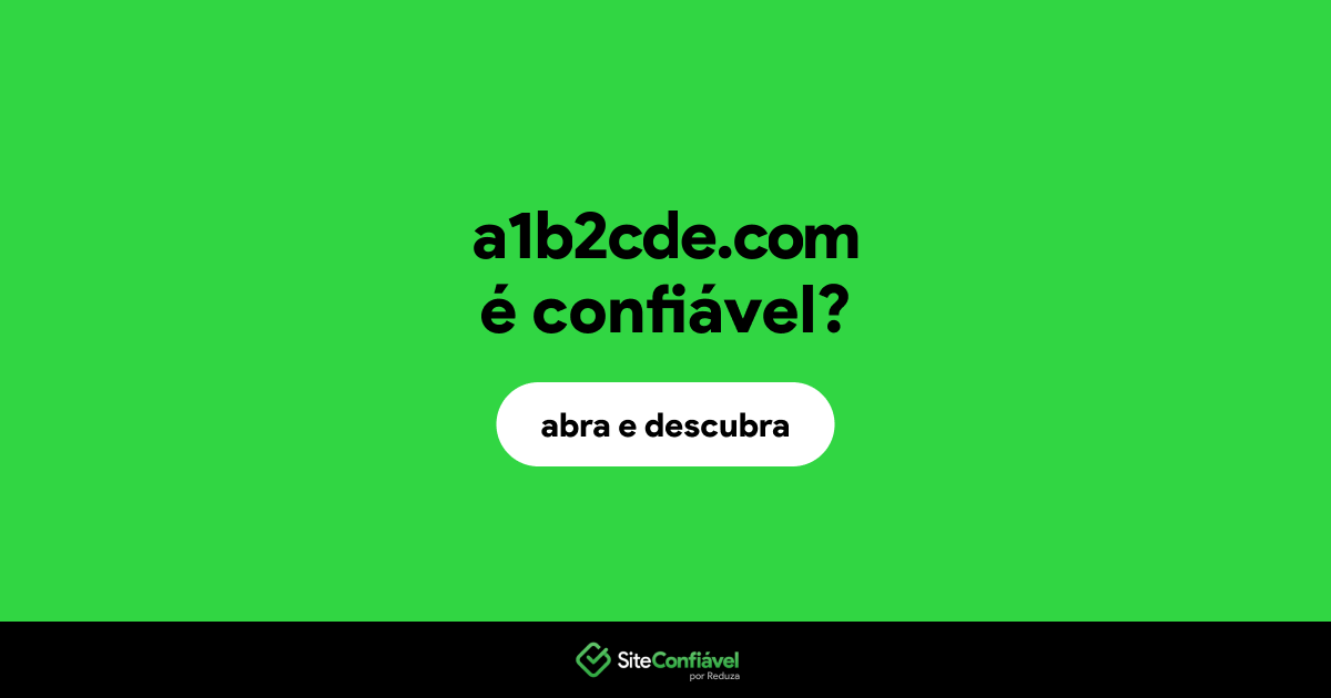 O site a1b2cde.com é confiável?