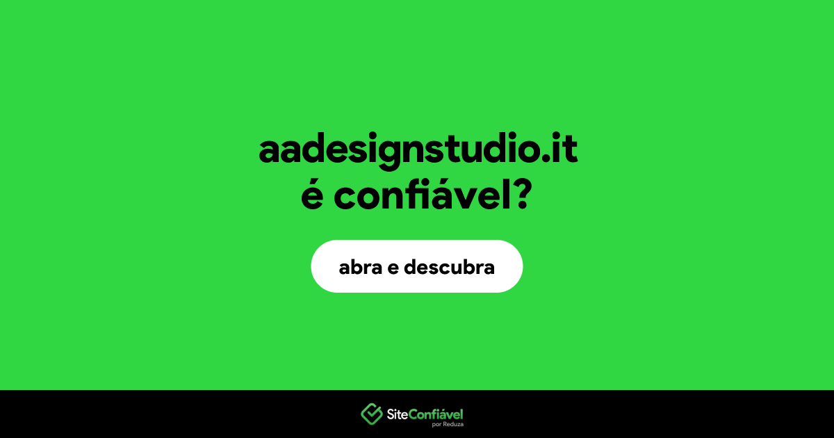 O site aadesignstudio.it é confiável?