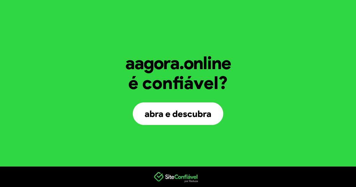 O site aagora.online é confiável?