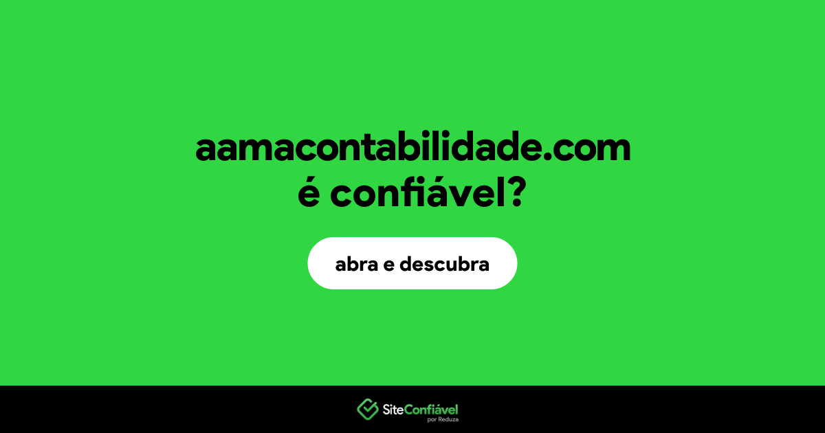 O site aamacontabilidade.com é confiável?