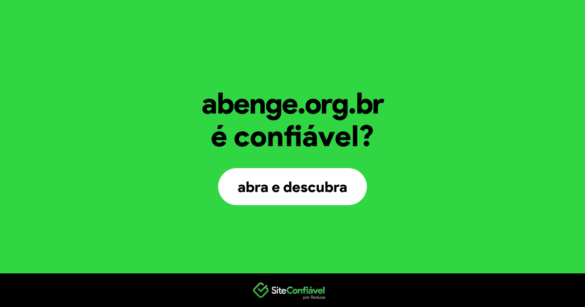 O site abenge.org.br é confiável?