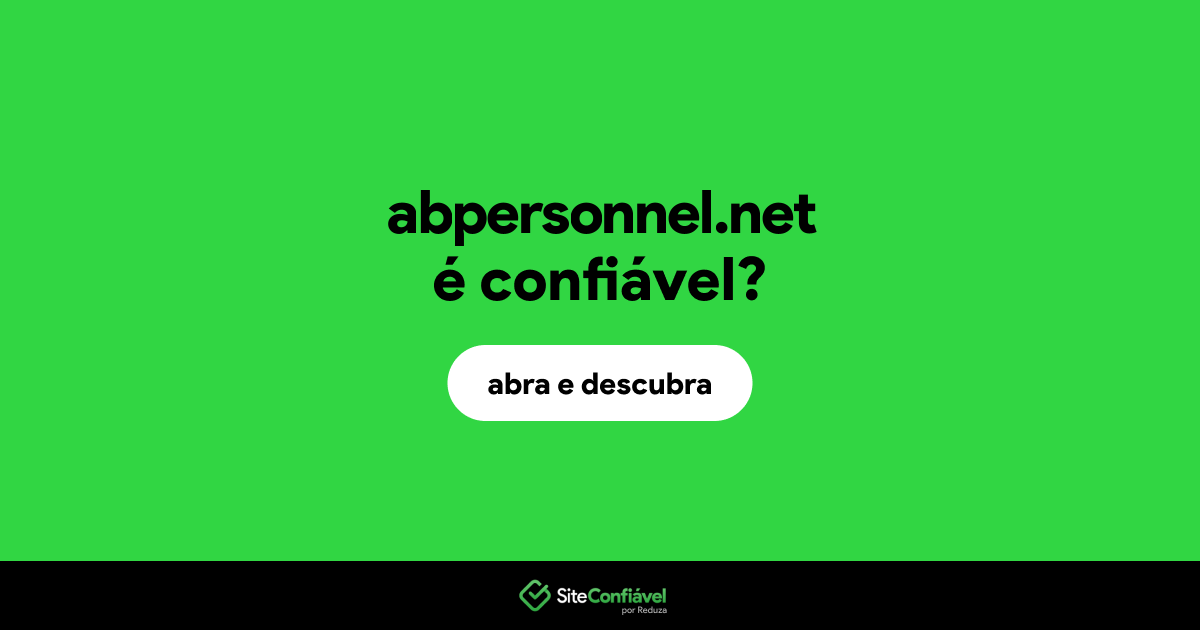 O site abpersonnel.net é confiável?