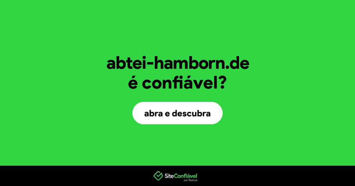 O site abtei-hamborn.de é confiável?