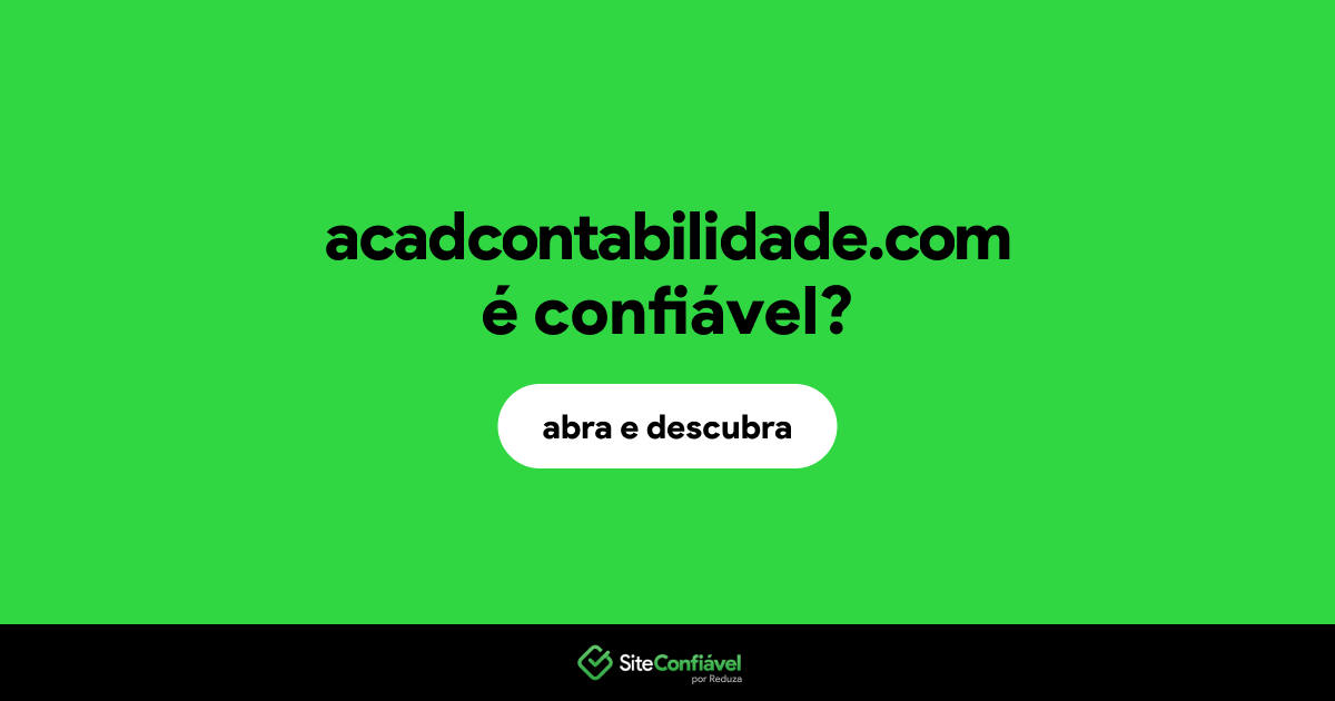 O site acadcontabilidade.com é confiável?