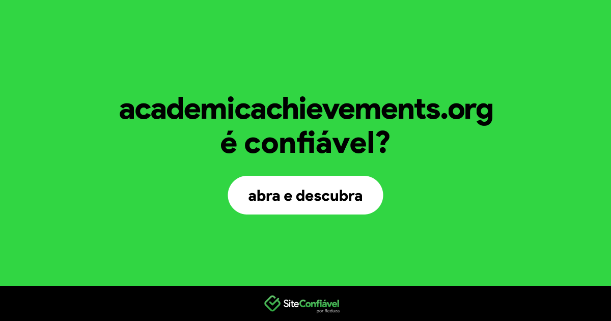O site academicachievements.org é confiável?