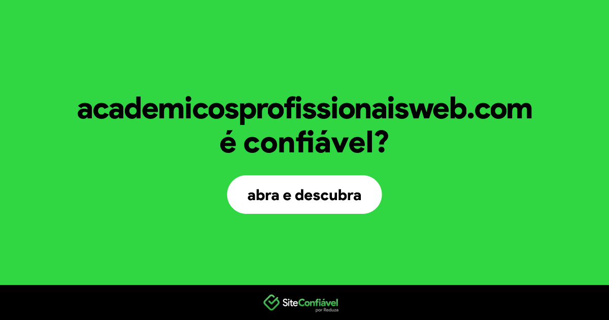 O site academicosprofissionaisweb.com é confiável?