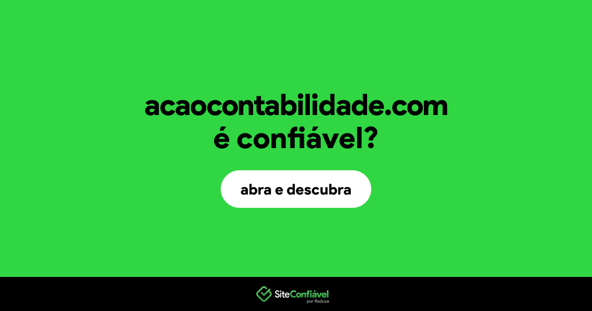 O site acaocontabilidade.com é confiável?