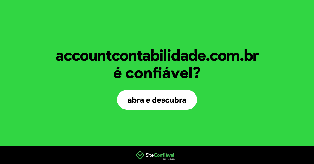 O site accountcontabilidade.com.br é confiável?