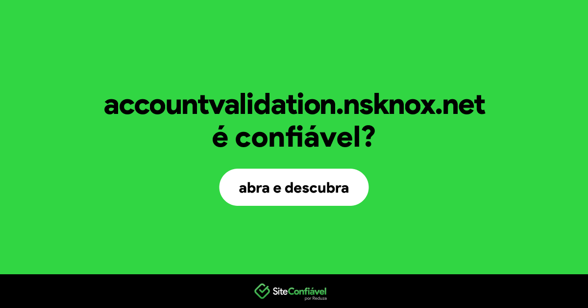 O site accountvalidation.nsknox.net é confiável?
