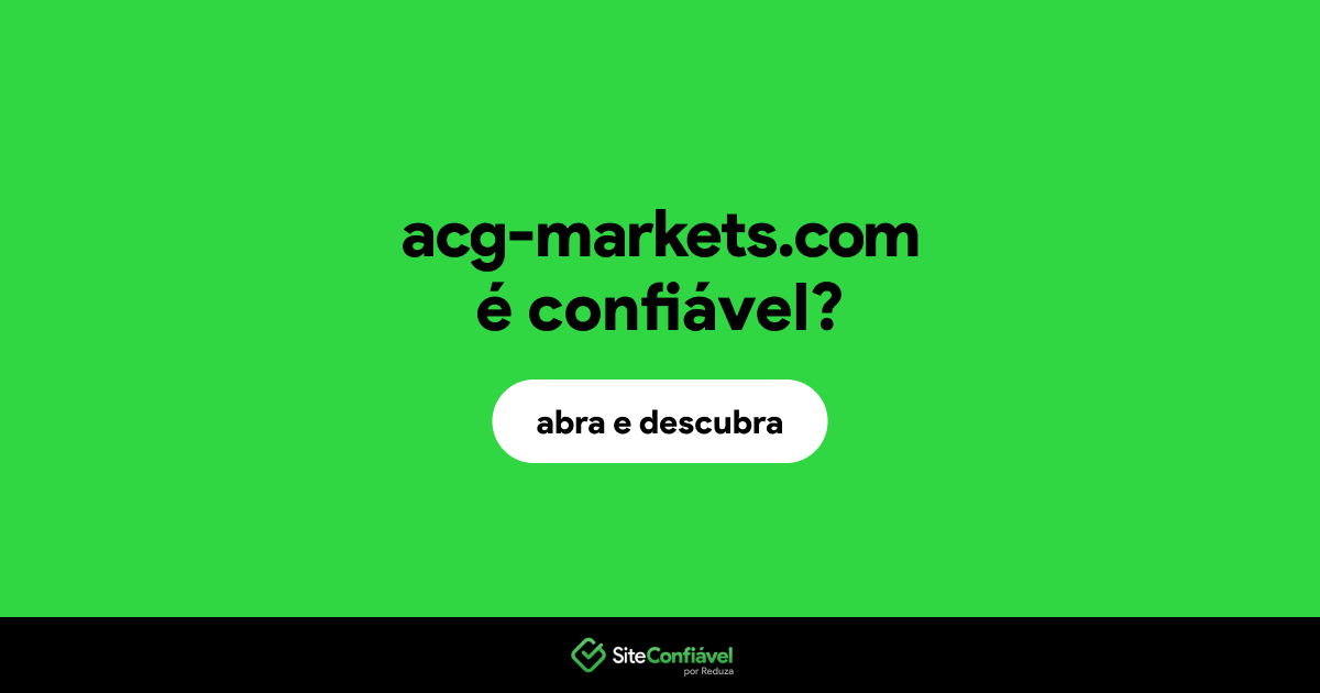 O site acg-markets.com é confiável?