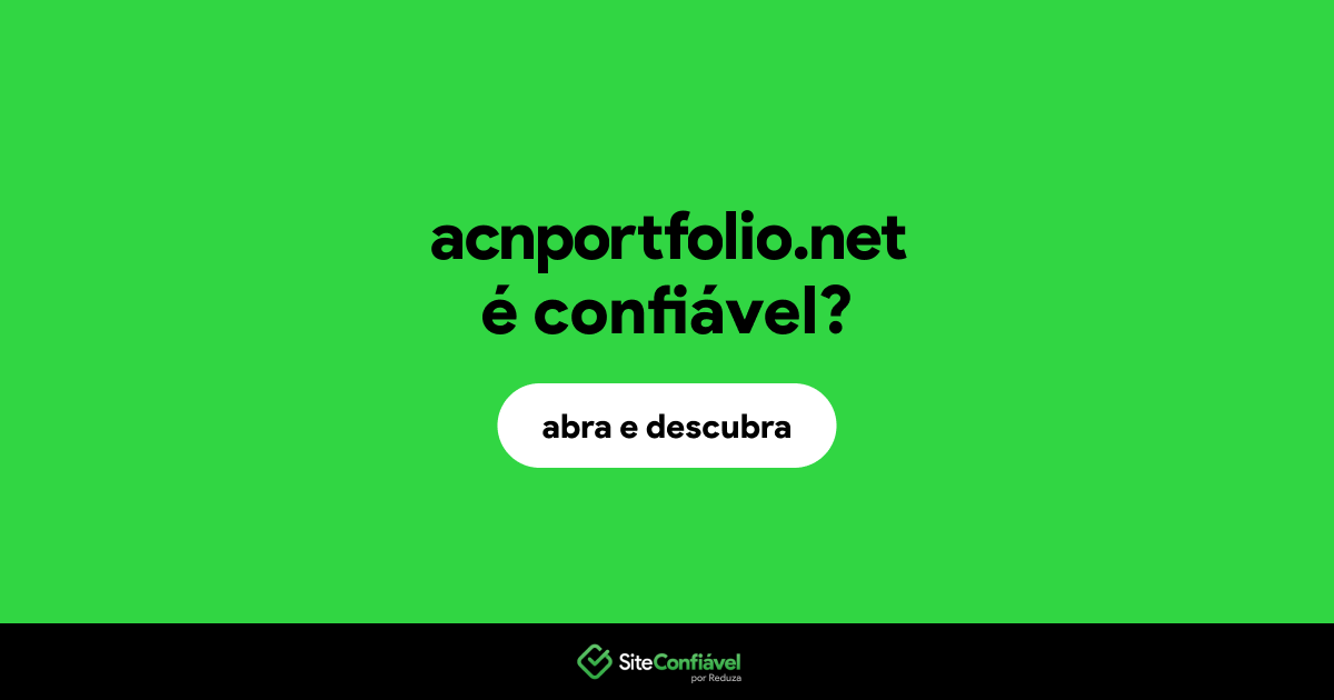O site acnportfolio.net é confiável?