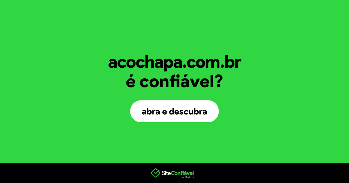 O site acochapa.com.br é confiável?