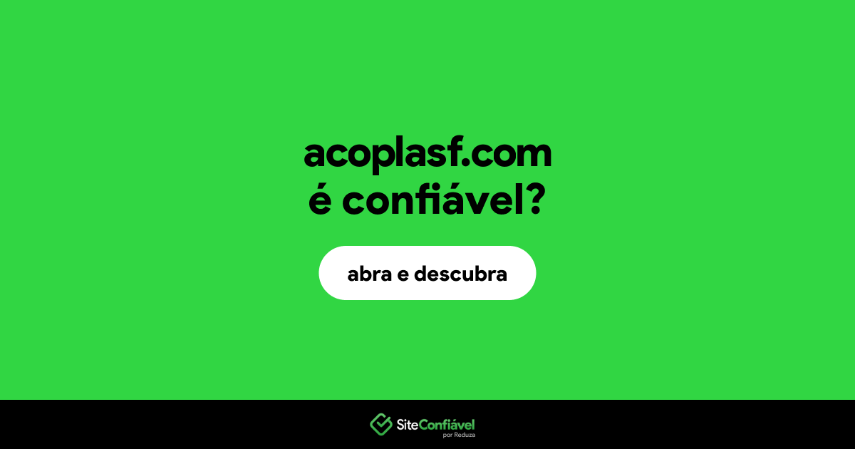 O site acoplasf.com é confiável?