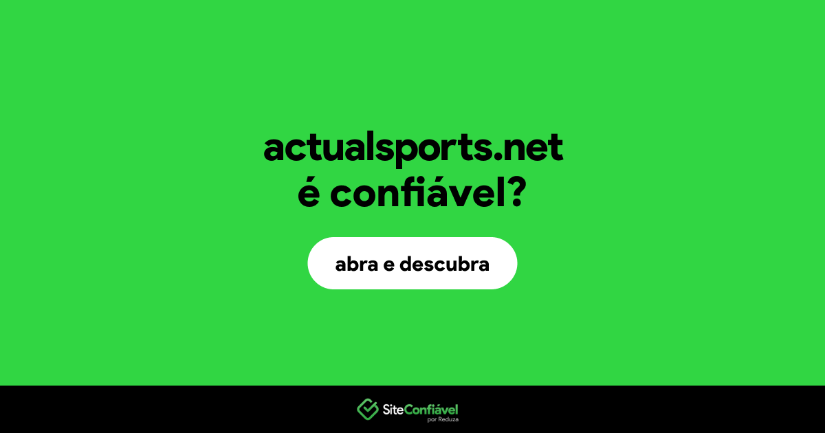 O site actualsports.net é confiável?
