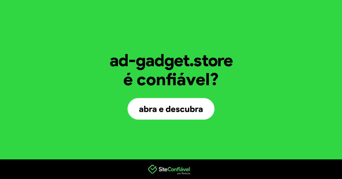 O site ad-gadget.store é confiável?
