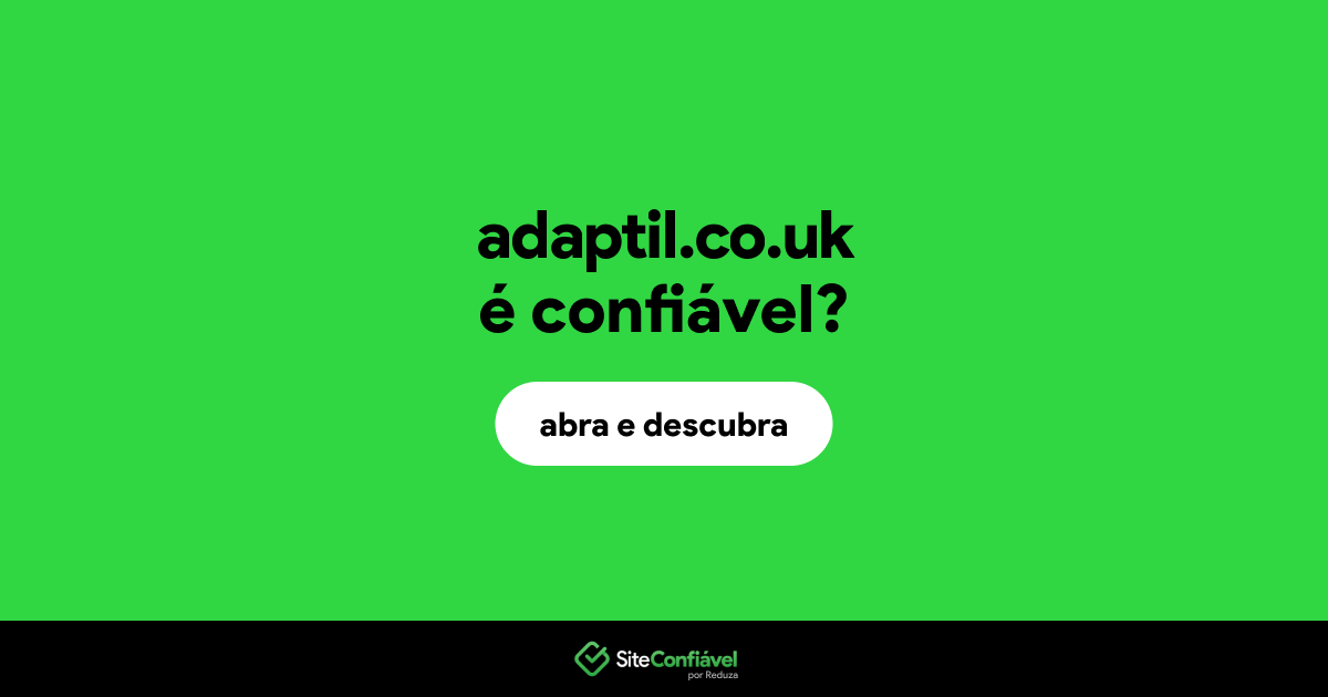 O site adaptil.co.uk é confiável?