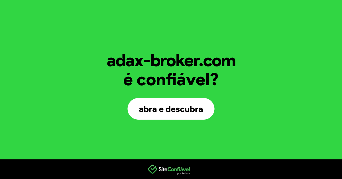 O site adax-broker.com é confiável?