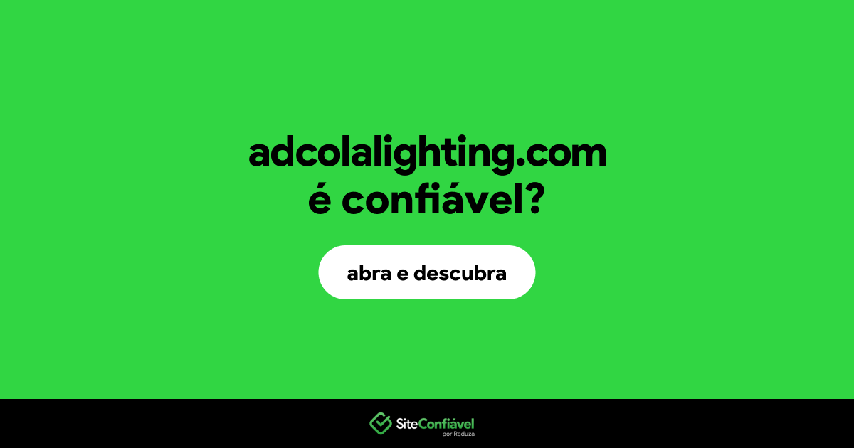 O site adcolalighting.com é confiável?