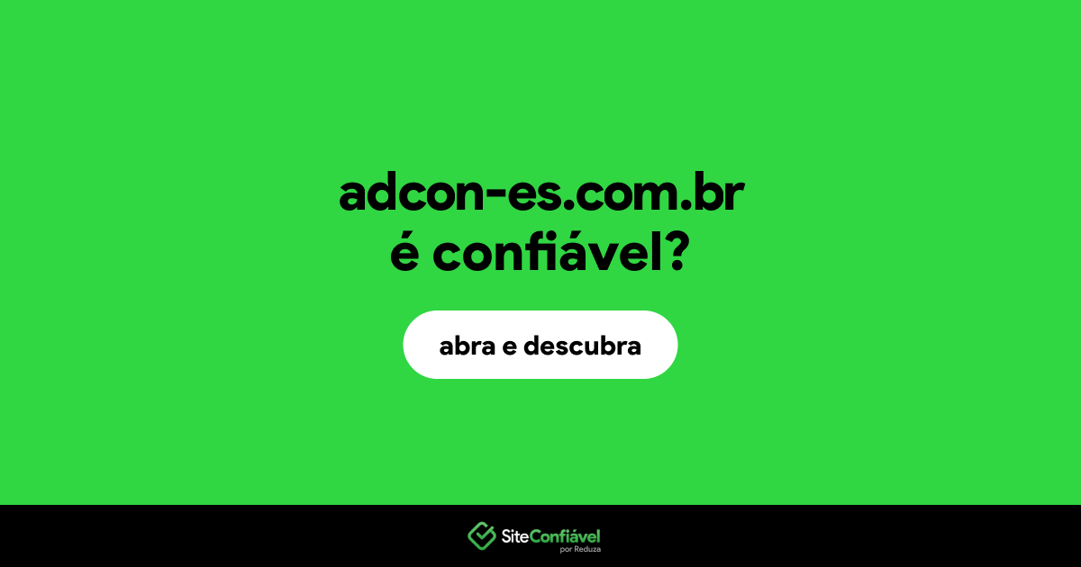 O site adcon-es.com.br é confiável?