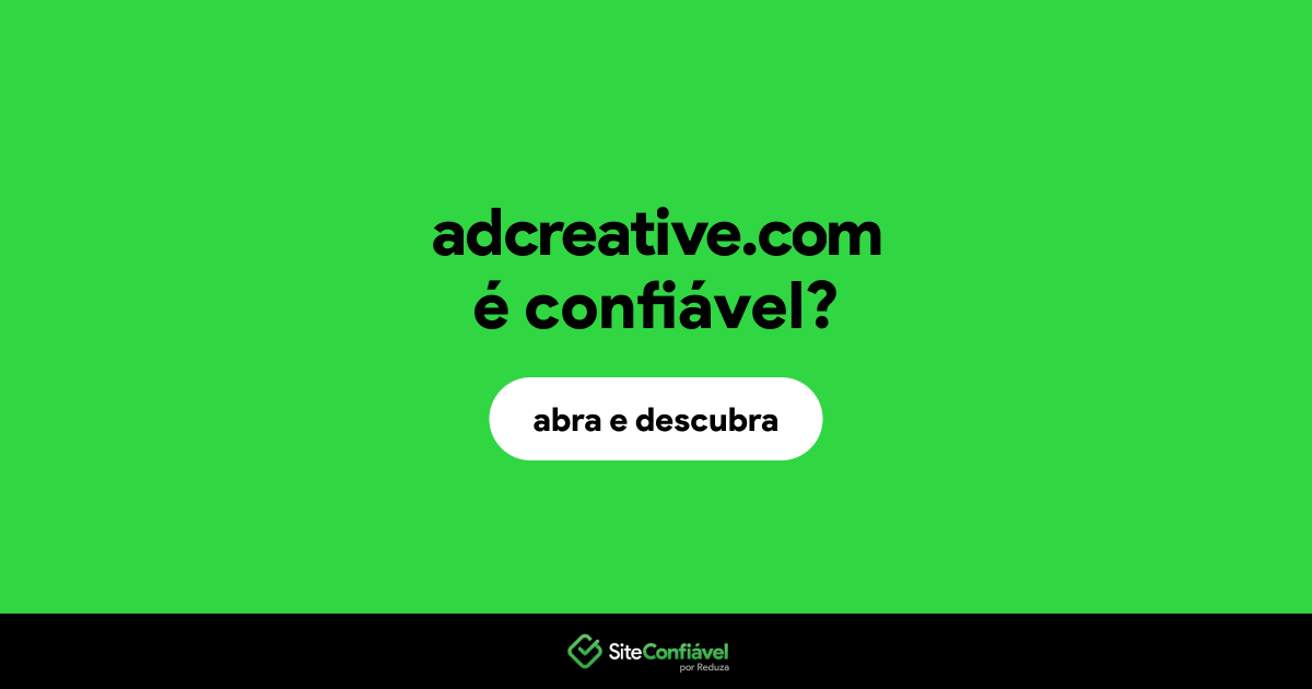 O site adcreative.com é confiável?