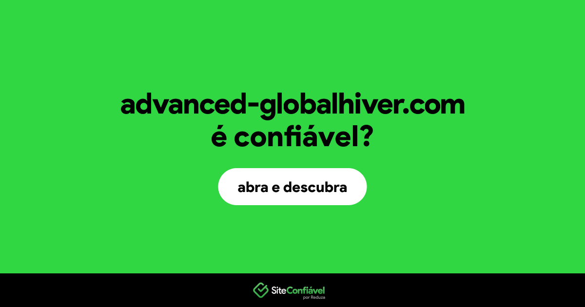 O site advanced-globalhiver.com é confiável?