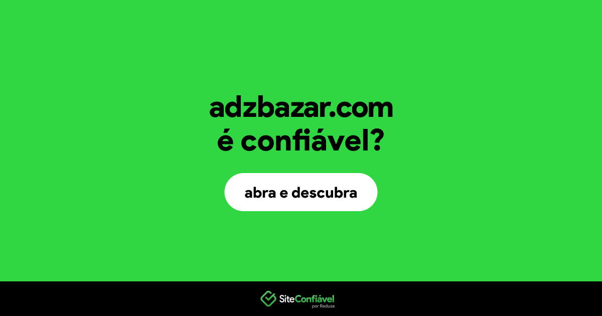 O site adzbazar.com é confiável?