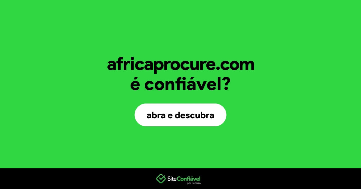 O site africaprocure.com é confiável?