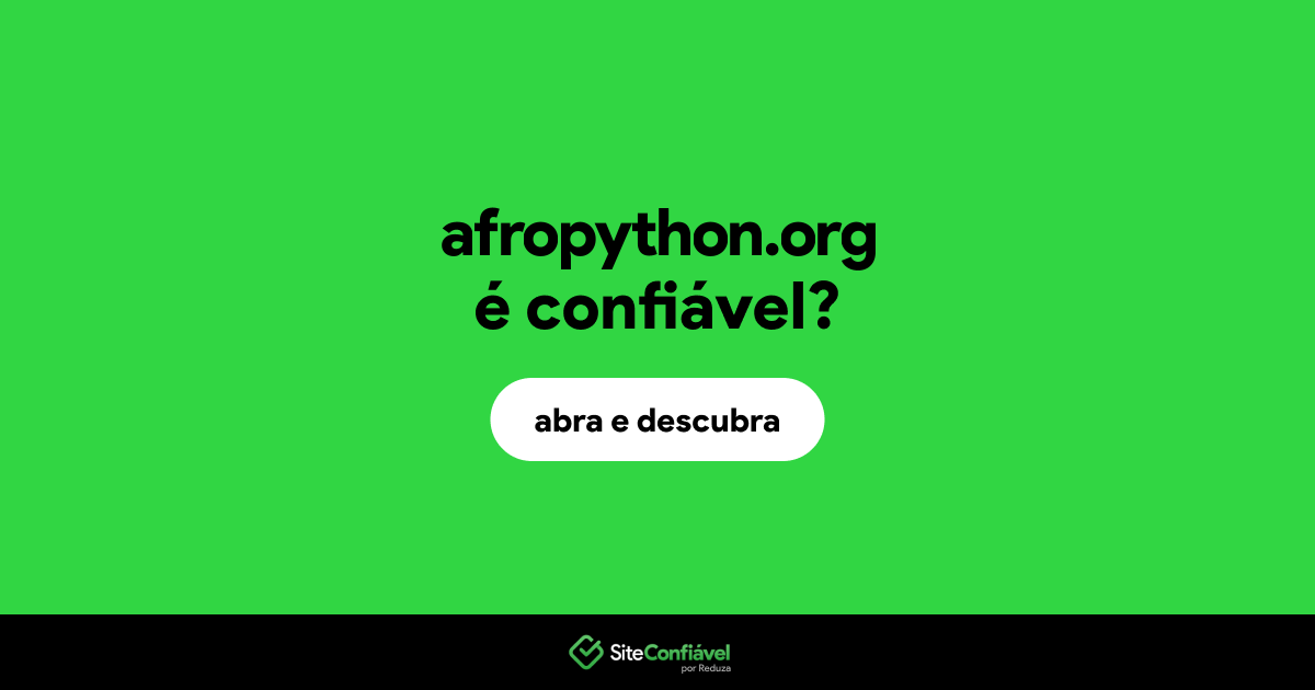 O site afropython.org é confiável?
