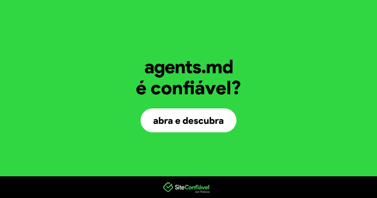 O site agents.md é confiável?