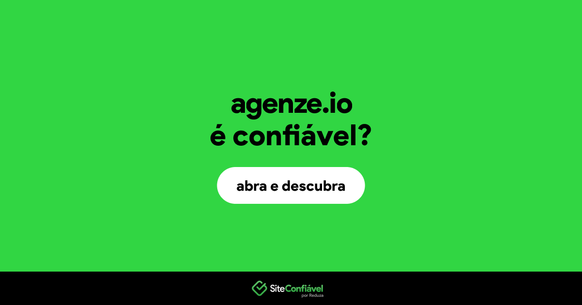 O site agenze.io é confiável?
