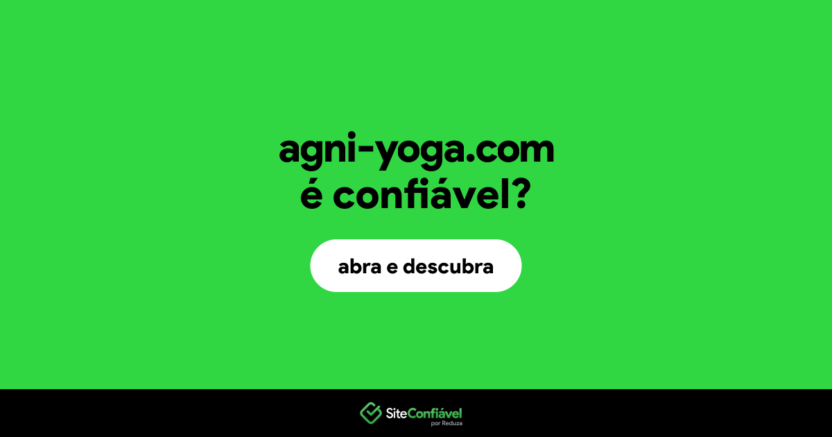 O site agni-yoga.com é confiável?