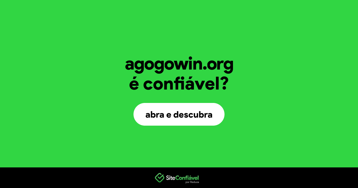 O site agogowin.org é confiável?