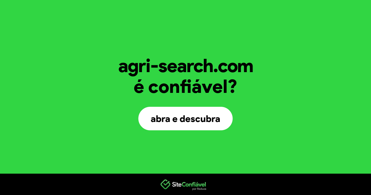 O site agri-search.com é confiável?