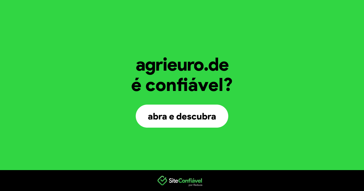 O site agrieuro.de é confiável?