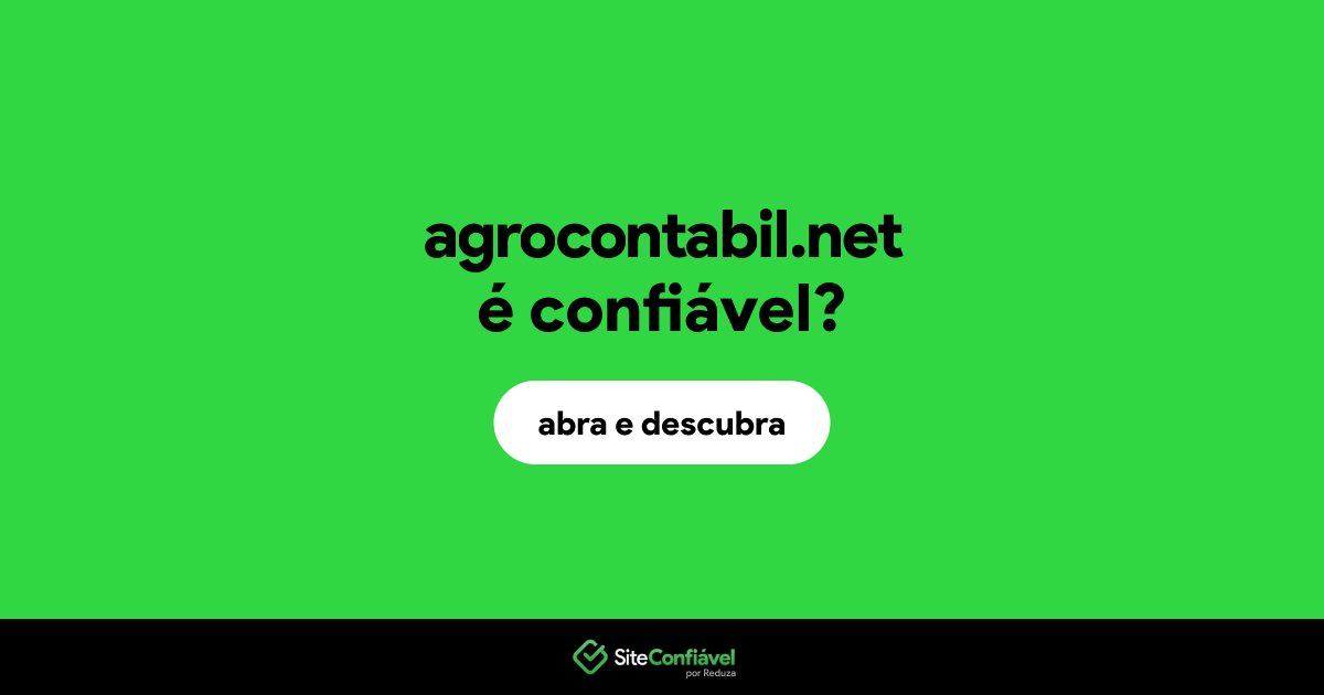 O site agrocontabil.net é confiável?