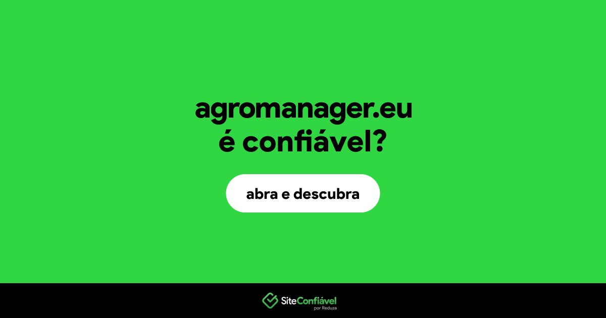 O site agromanager.eu é confiável?