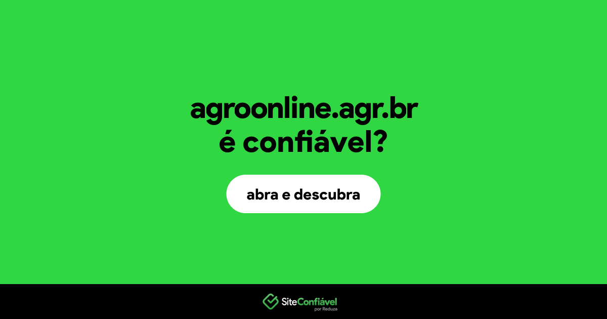 O site agroonline.agr.br é confiável?