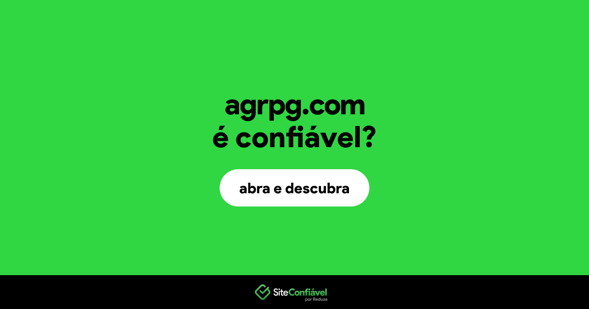 O site agrpg.com é confiável?