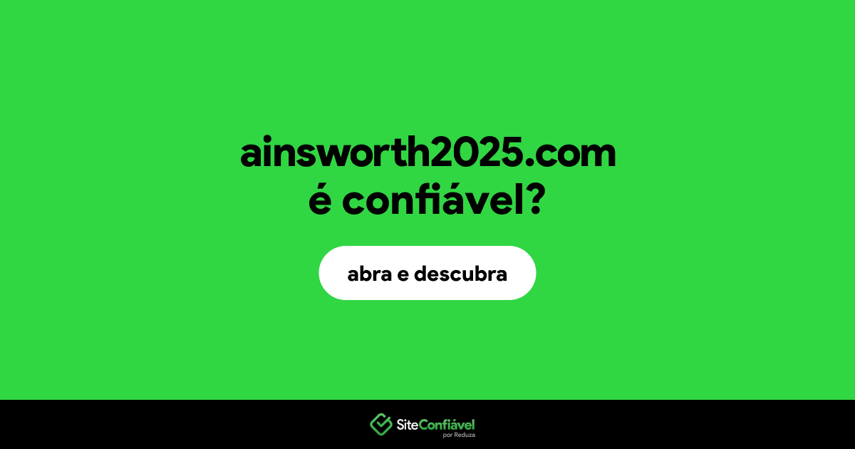 O site ainsworth2025.com é confiável?