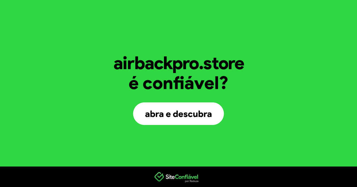 O site airbackpro.store é confiável?