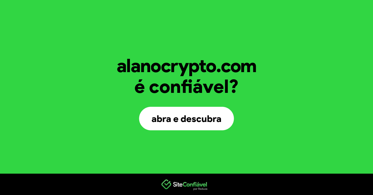 O site alanocrypto.com é confiável?